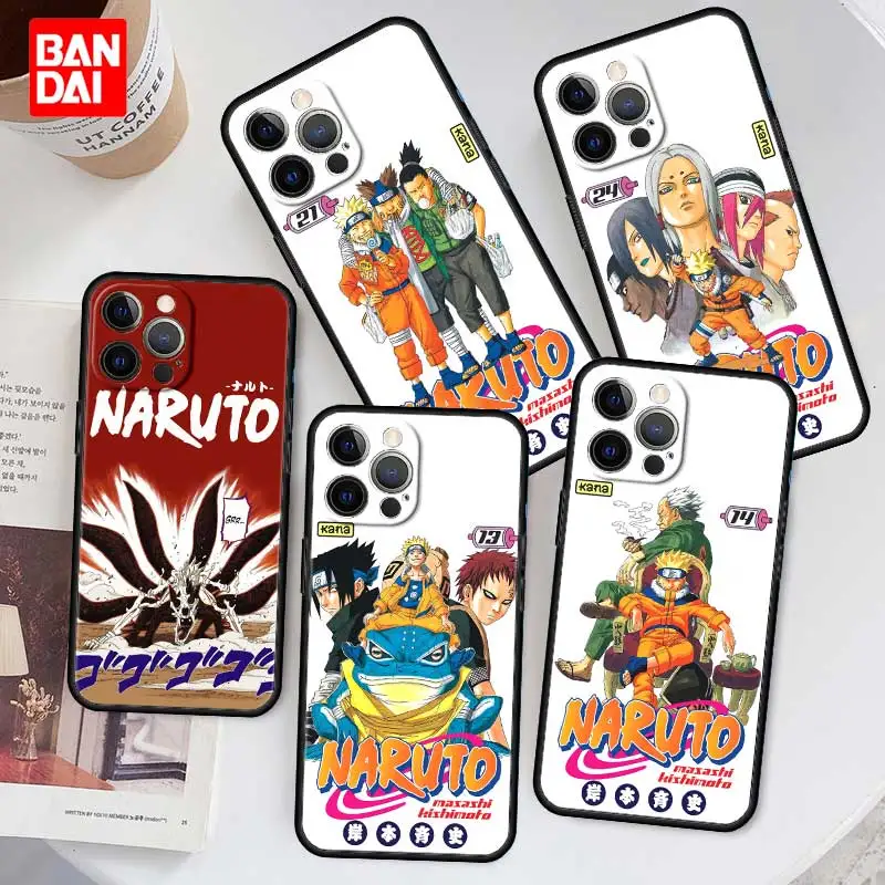 

Naruto Manga Character Case for iPhone 13 12 11 Pro Max SE 2020 11pro 12pro 13pro Mini Cover Black Soft Phone Luxury Silicone