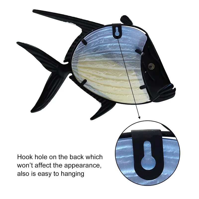 Металлическая рыба-тыксами со стеклянной стеной художественное украшение для