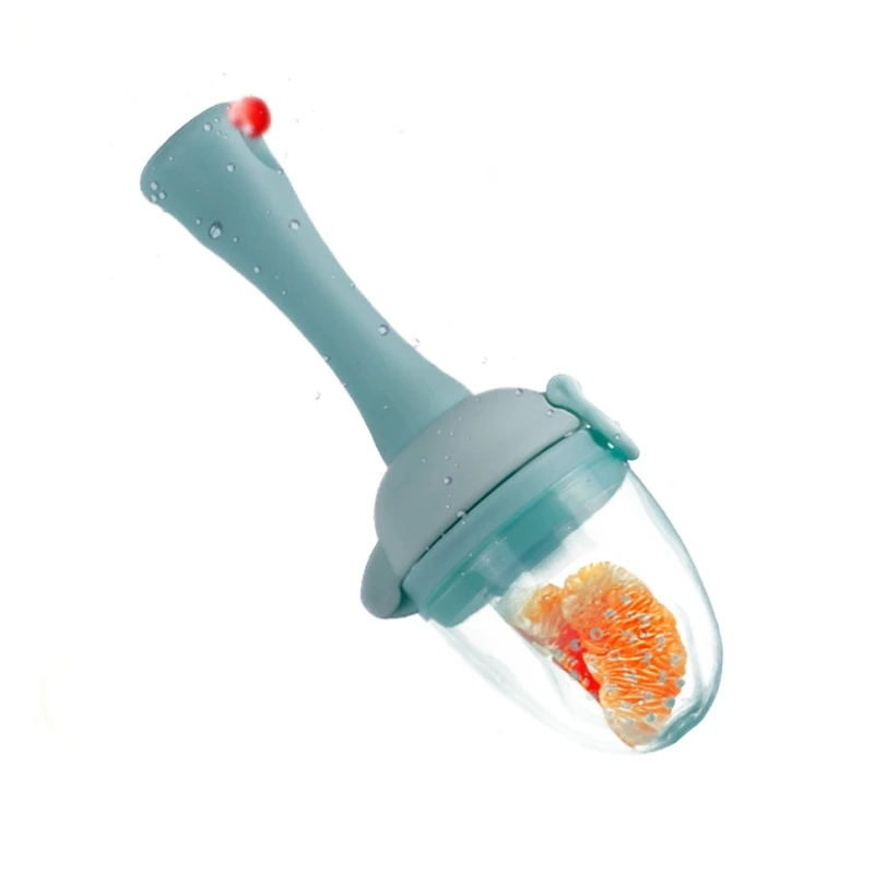 

Baby Fruit Feeder Banana Mesh Pacifier Bottle with Long Handle Kids Fresh Fruit Vegetable Nibbler Safe Nipple Teat Infant Toy