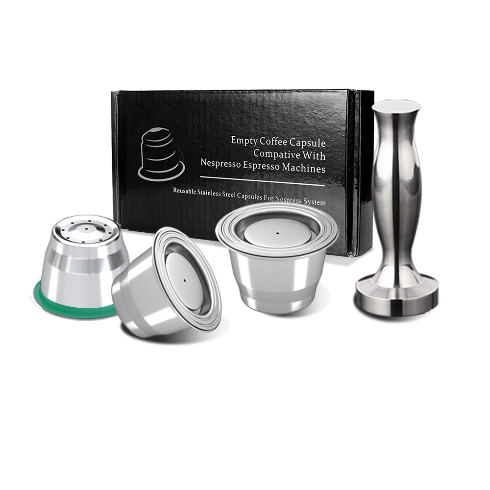 

New Version Recargables Coffee Filter Espresso Capsulas Stainless Steel Nespresso Refillable Capsule Reusable For Essenza Mini