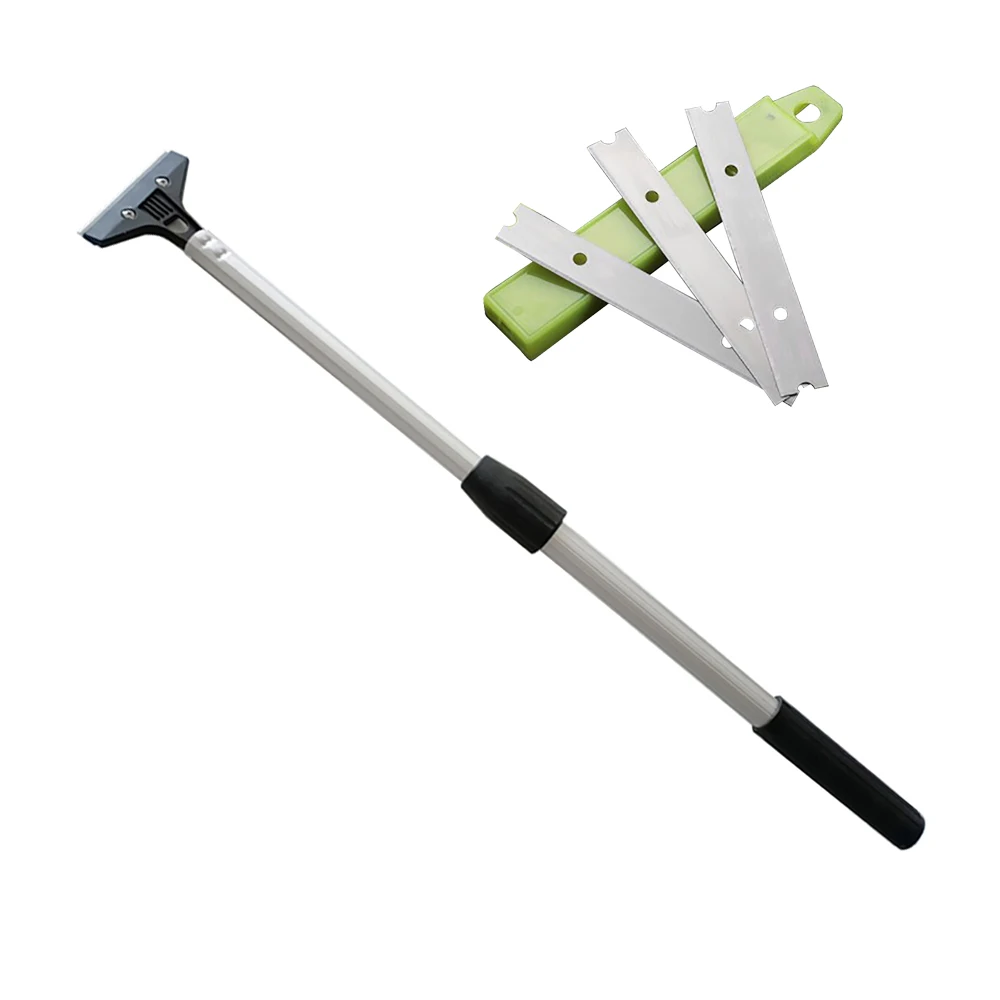 Удлиненный автомобильный скребок для обертки, скребок с длинной ручкой, ракель для бритвы, 4-дюймовое лезвие из углеродного волокна, виниловая упаковка, клей для удаления наклеек E48