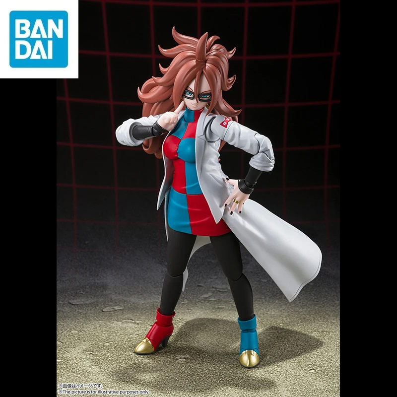 

Bandai Original SHF Soul Limit Dragon Ball Android 21 White Clothes Female Doctor Action Figure Model Collect Gifts