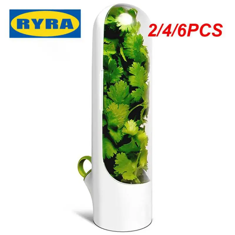 

2/4/6PCS Saver Premium Storage Container Keeps Greens Vegetables Fresh Premium Keeper Clear Spice Fridge