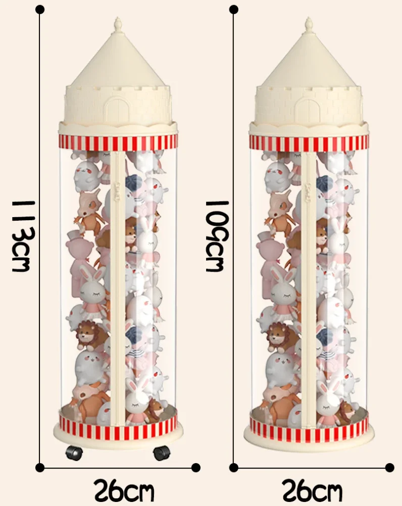 Ведро для хранения кукол модель на молнии детские плюшевые игрушки прозрачная