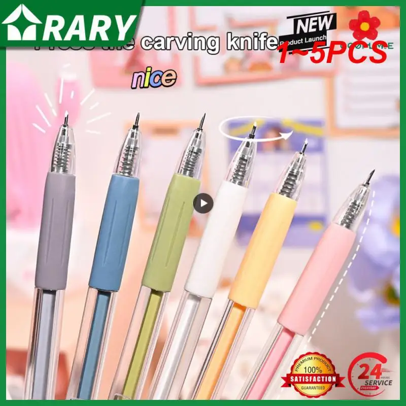 

1~5PCS Art Knife Pen Paper Cutter Precision Craft Cutting Tool Portable Knife DIY Hand Account Tape Leather Fabric Carving
