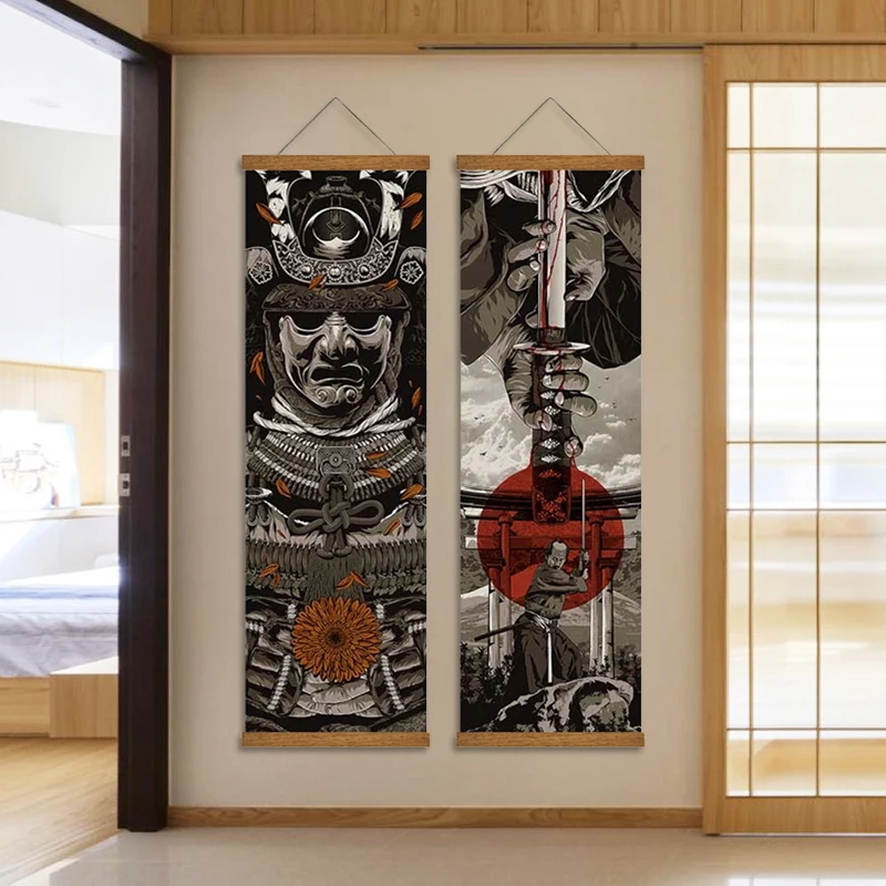 Японский самурай укийой тигр холст постер картины для гостиной домашний Декор