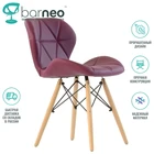 Дизайнерский стул Barneo N-42 95626 Perfecto фиолетовый  интерьерный  кухонный  обеденный  сидение эко-кожа  ножки бук