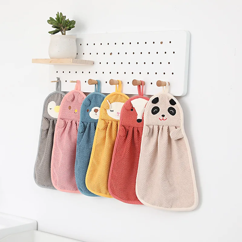 

2pc cartoon Hand Towel For Child kids Super Absorbent Microfiber Kitchen Towel High-efficiency Tableware Cleaning Towel Tools