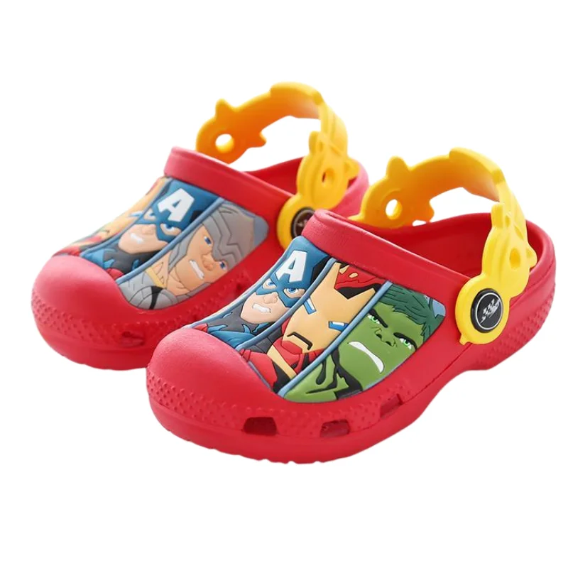 

Marvel anime peripheral cos children's shoes summer Baotou sandals and slippers personality Avengers beach non-slip hole shoes