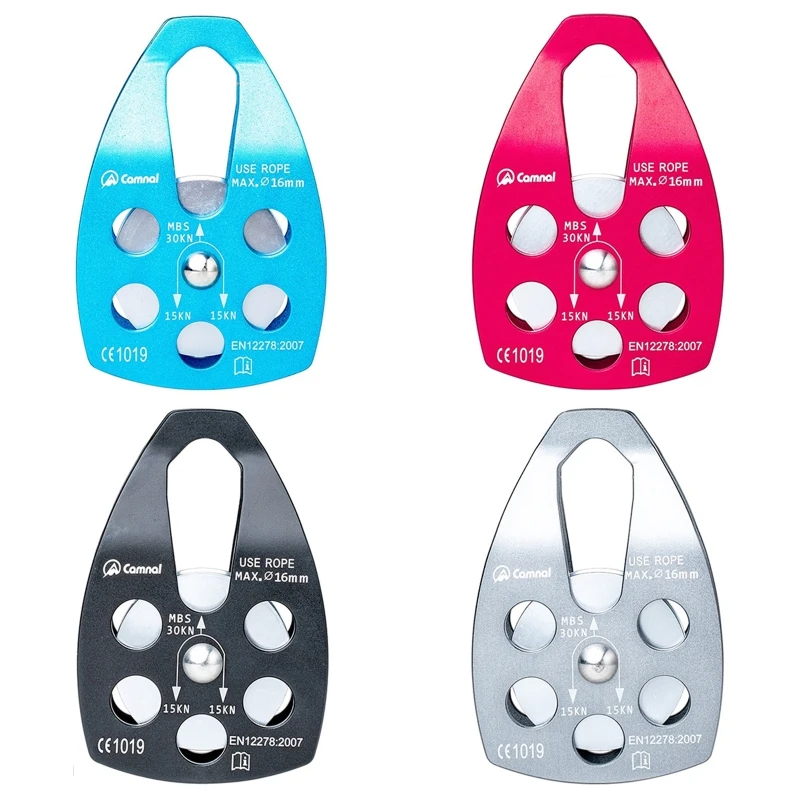 

30KN Climbing Rope Pulley Mobile Micro Climbing Rescue Pulley Aluminum Swing Sheave for Rescue/Work at Height/Rappelling