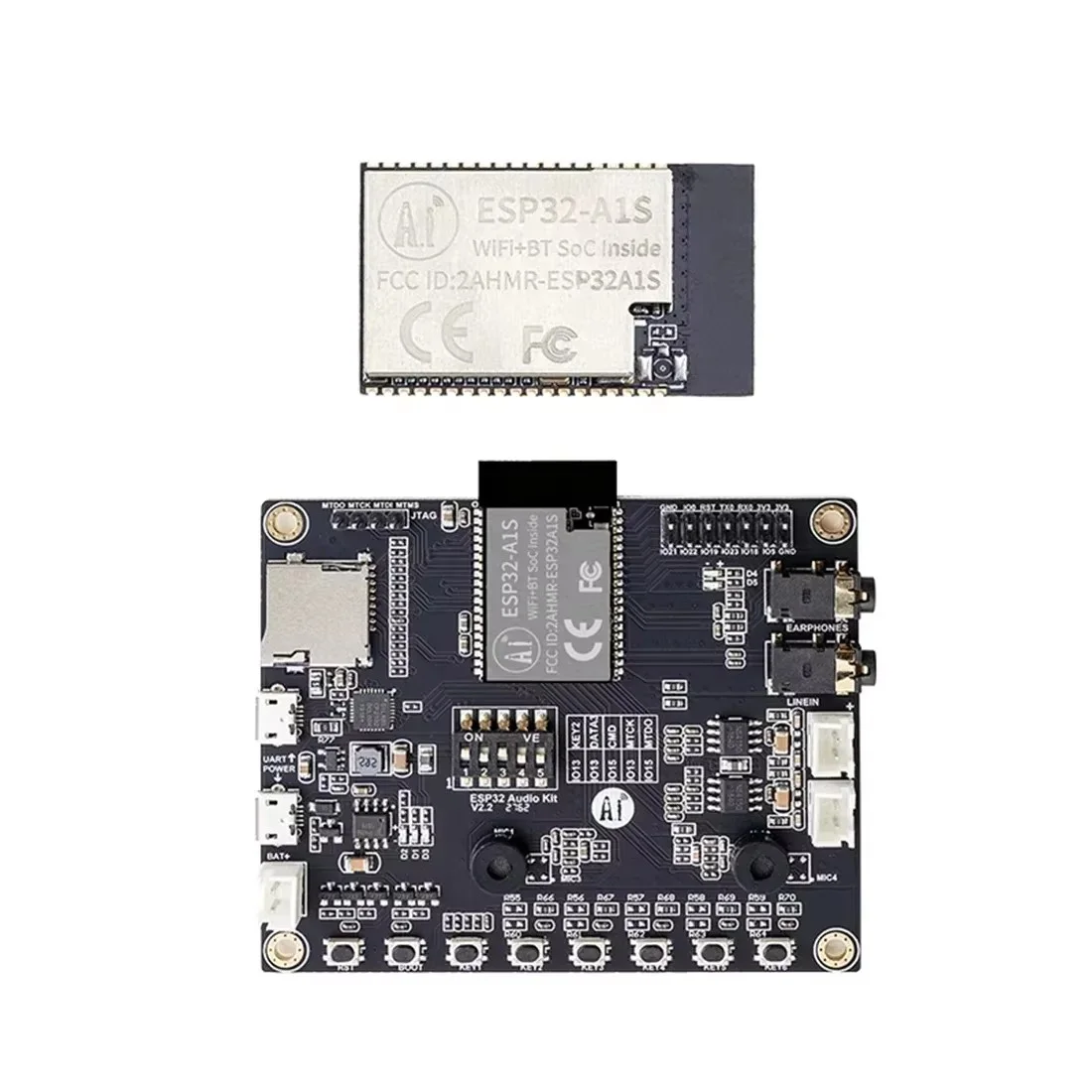 ESP32-BW1-A1S ESP32-A1S ESP32-Audio-Kit ESP32-CAM ESP32-S ESP32-SL NodeMCU-32S CH340 CP2102 ESP32-G Розетки Ai-Thinker золото