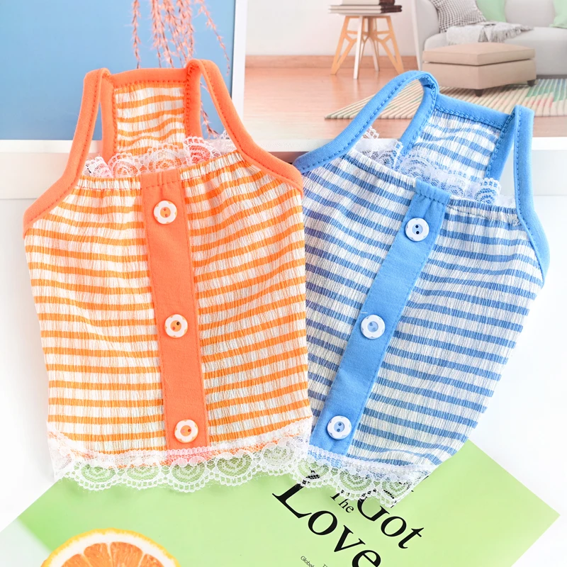 

Одежда для домашних животных, футболка для чихуахуа, жилет для щенков, жилет для йоркширского терьера, Летний жилет для домашних животных, жилет для собак, кошек, кружевная Тюлевая рубашка