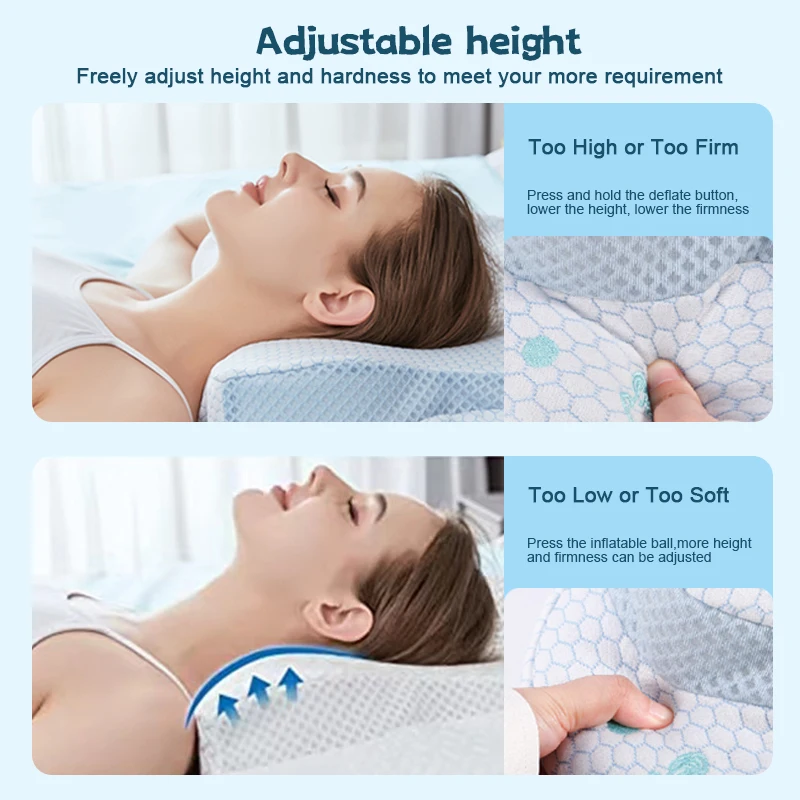 Contour Memory Foam Pillow Cervical Neck Support For Head Neck Pain Relief Ergonomic Sleeping
