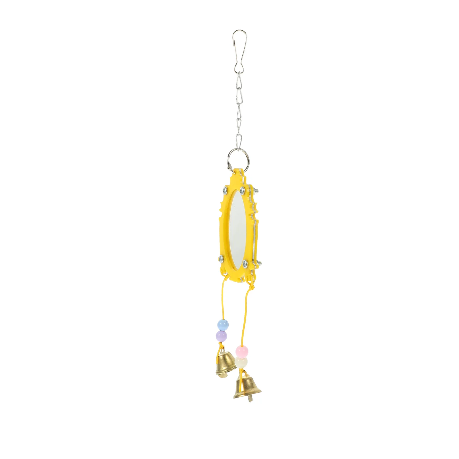 

Mirror Bird Parrot Cage Hanging Toys Interactive Swing Accessories Bell Parakeet Toy Pet Hummingbird Mirror Play Enjoy Self Nest