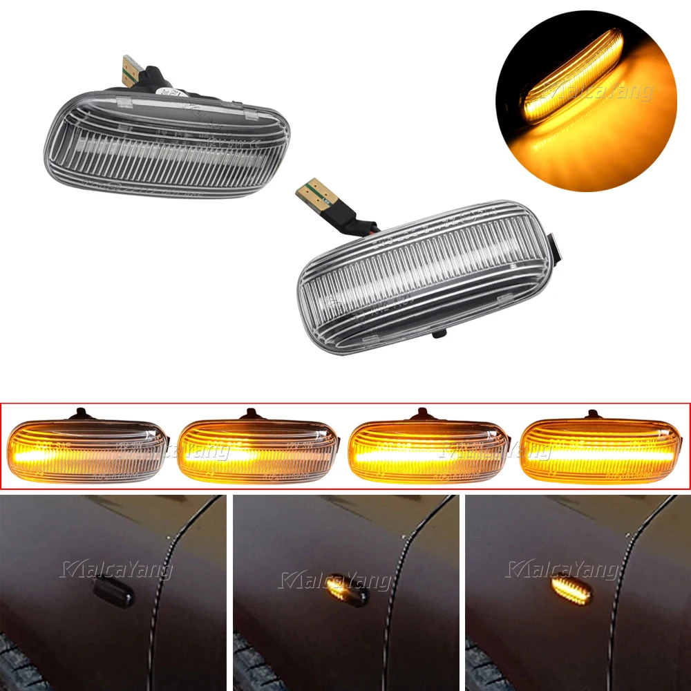 

2x High Quality Dynamic LED Side Marker Turn Signal Light For Audi A4 S4 RS4 B8 A6 S6 RS6 A3 S3 8P 2004-2008 Sequential Blinker