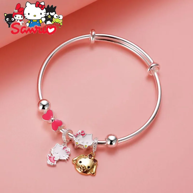 

Sanrio Hello Kitty Bracelet Schoolgirl Sweet KT Cat Zodiac Bracelet Anime Accessories Kawaii Girl Jewelry Lovely Ornaments Gift