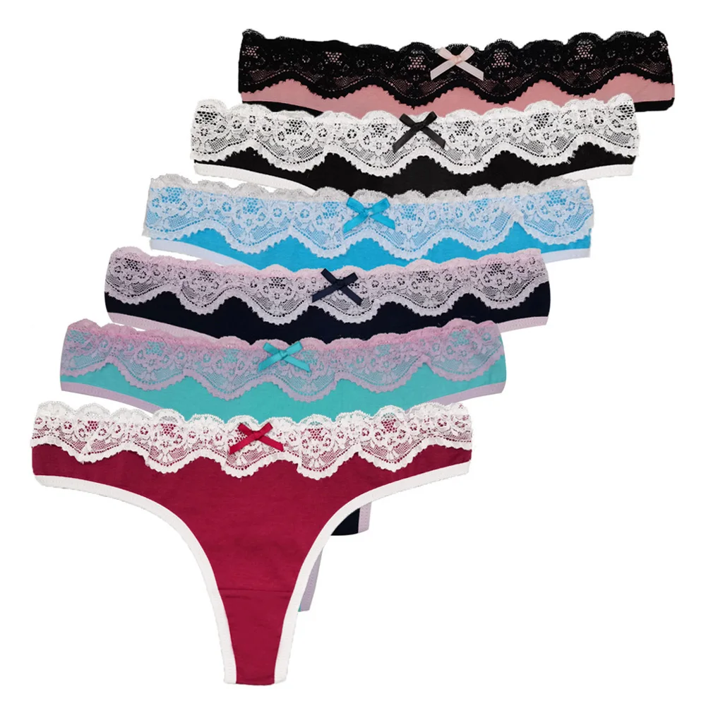 

87446 Cotton Panties For Women Underwear 5 PCS/Set Sexy Lingerie G-Strings Lace Women Thongs