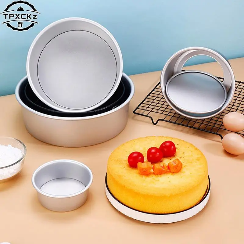 

Aluminum Alloy Round Chiffon Cake Pan Removable/ Solid Bottom Angel Food Oven Big Cake Bread Mold DIY Mold Baking Tool 5/10inch