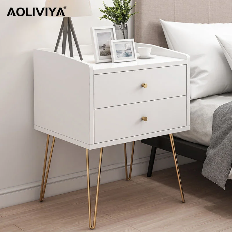 

Прикроватный столик AOLIVIYA, простой современный прикроватный шкаф, стойка для спальни, модный диван, боковой шкаф из массива дерева ShuangHong 2023