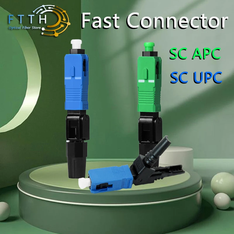 Оптоволоконный быстрый разъем SC APC FTTH, встроенный одномодовый оптоволоконный адаптер SC UPC холодное подключение быстрая сборка в поле