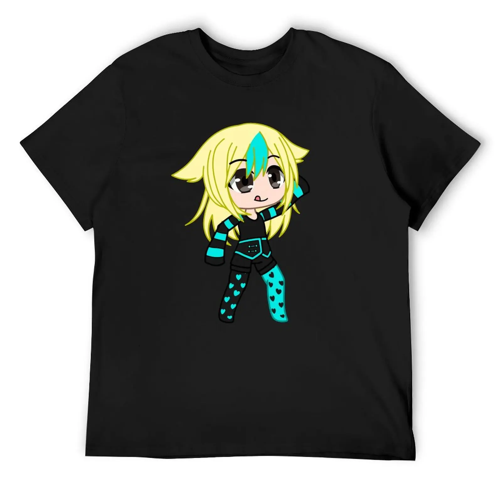 Cheerful Gacha Girls Characters - Friends Chibi Anime Girl Club T-Shirt for a boy t shirt men 100℅ cotton