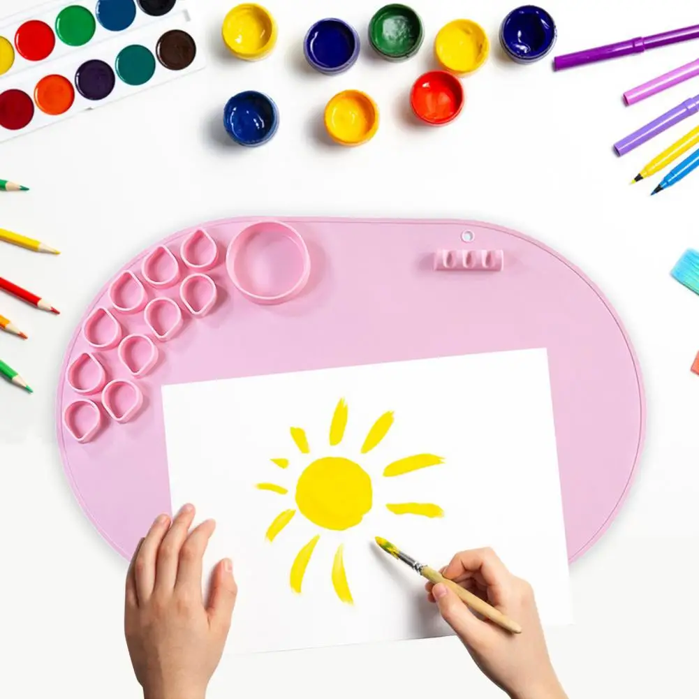 

Универсальный Коврик для рисования, моющийся силиконовый коврик для рисования, термостойкий Коврик для рисования для начинающих художнико...