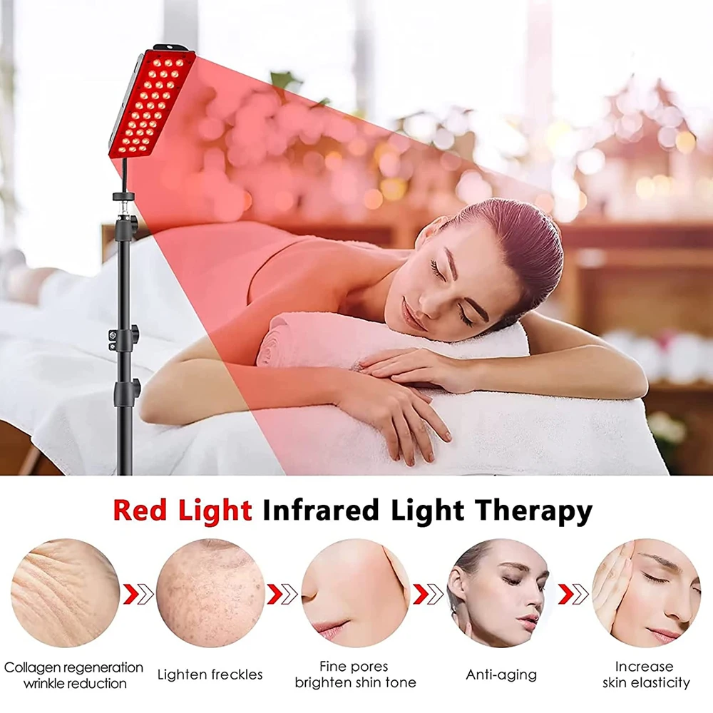 Red Light Relief Skin Rejuvenation Weight Loss Machine Therapy Device with Adjustable Stand Infrared Light Device for Body Pain
