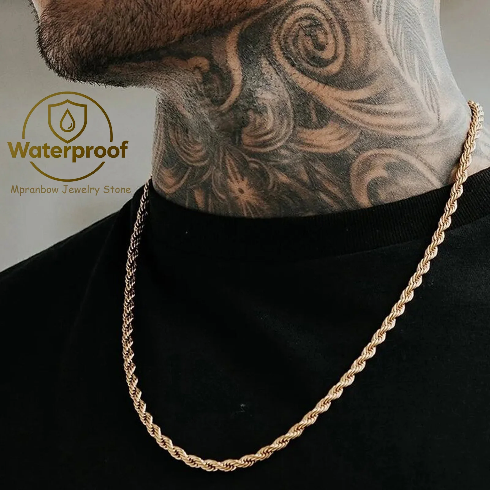 Stainless Steel Rope Chain Necklace