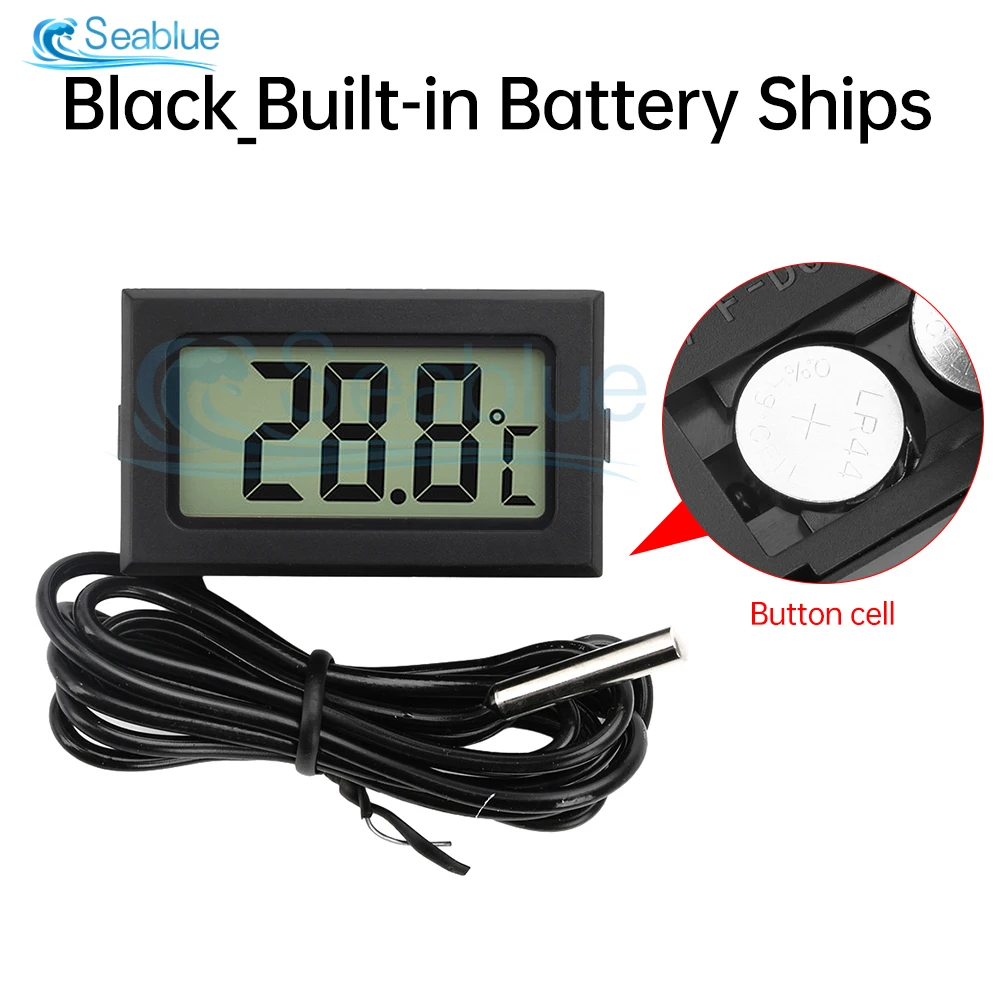 

1 шт. ЖК-цифровой термометр для температуры морозильной камеры-50 ~ 110 градусов термометр для холодильника C/F переключаемый с аккумулятором