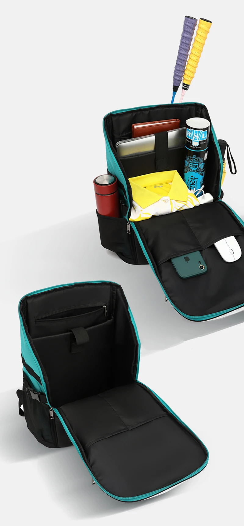 Original YONEX Fashion Women Men Badminton Rackets Backpack Large Racquet Shoulder Bag With Shoes Compartment For Match Training