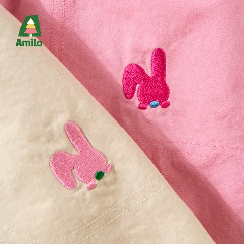 Детские универсальные повседневные брюки Amila Spring с эластичной резинкой на талии, сетчатым узором и фланелевой отделкой для повседневного ношения