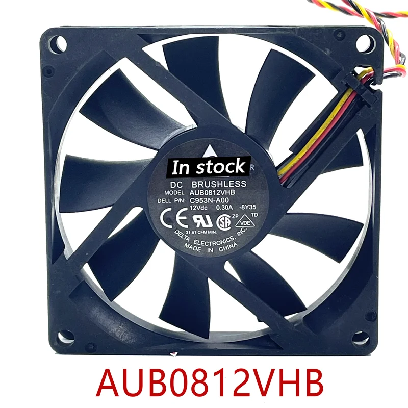 Совершенно новый оригинальный AUB0812VHB 12V 0.30A 3pin вентилятор