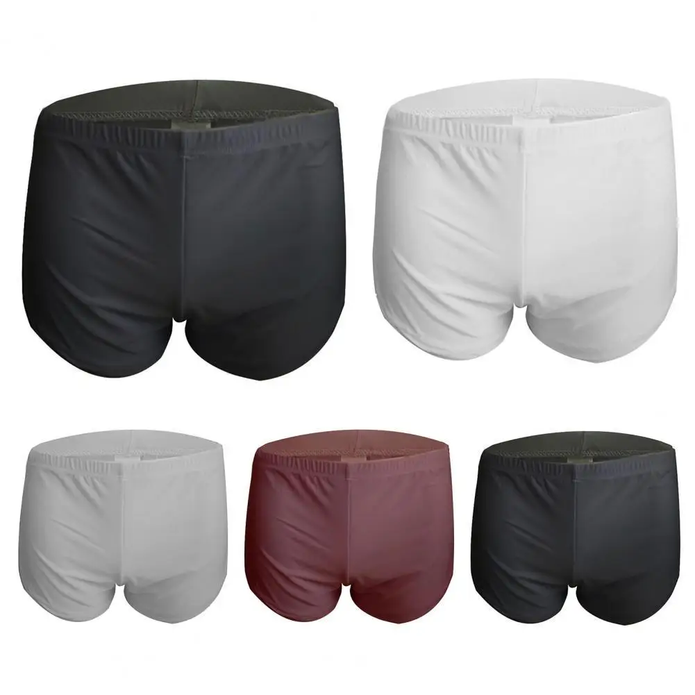 

Solid Color Great Antiseptic Men Briefs Soft Boxers Sweat Absorption for Bedroom
