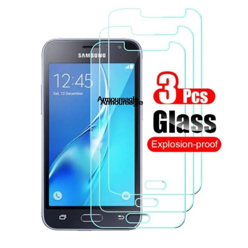 3pcs for samsung galaxy j1 2016 tempered glass 9h screen protector on samsun j120f sm-j120f j120m protective film