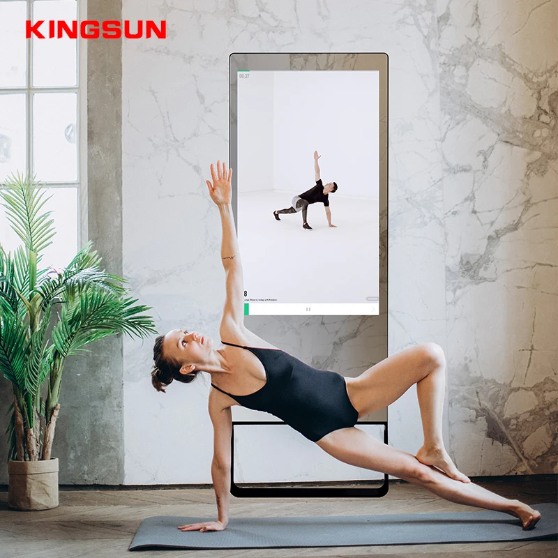 

Workout intelligent mirror built in camera body track Smart fitness Mirror touch screen for gym home exercise