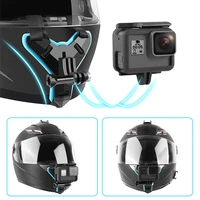 motorcycle helmet chin stand mount holder for gopro hero 10 9 8 7 6 5 4 3 xiaomi yi sports camera full face holder accessory