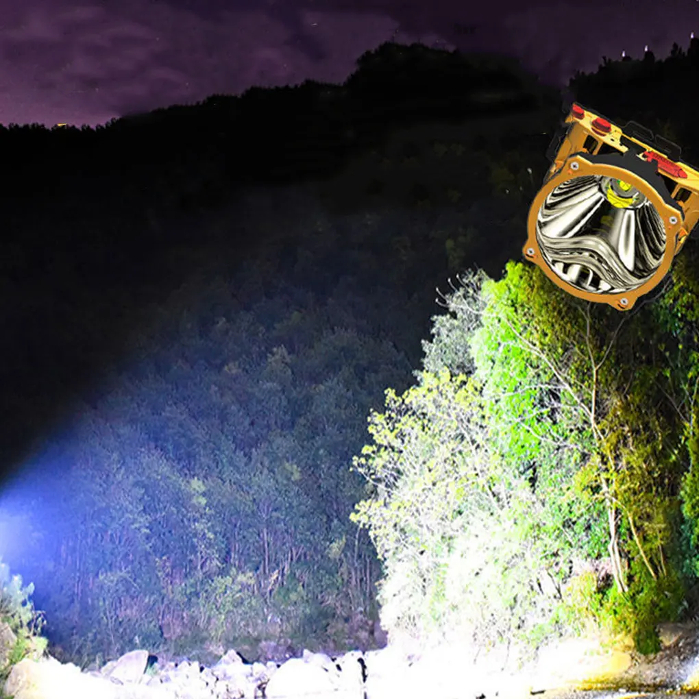 

Рабочая искусственная Регулируемая Водонепроницаемая фара, портативная лампа для экстренного освещения, яркая, для ремонта, внешний аккумулятор, белая лампа