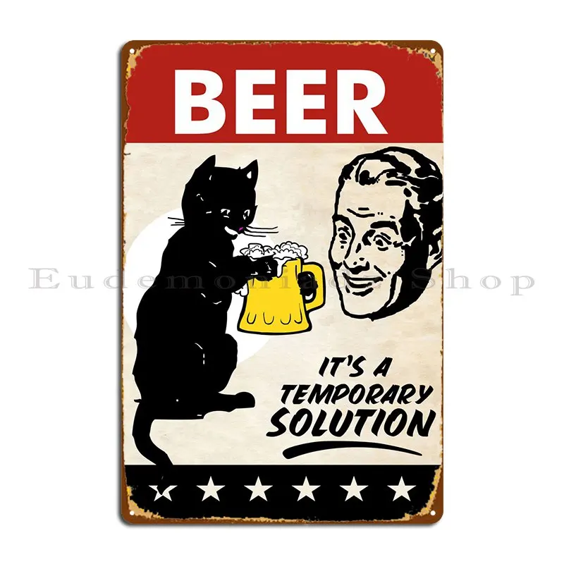 

Пиво Забавный бар Кот металлическая фотография планшетов