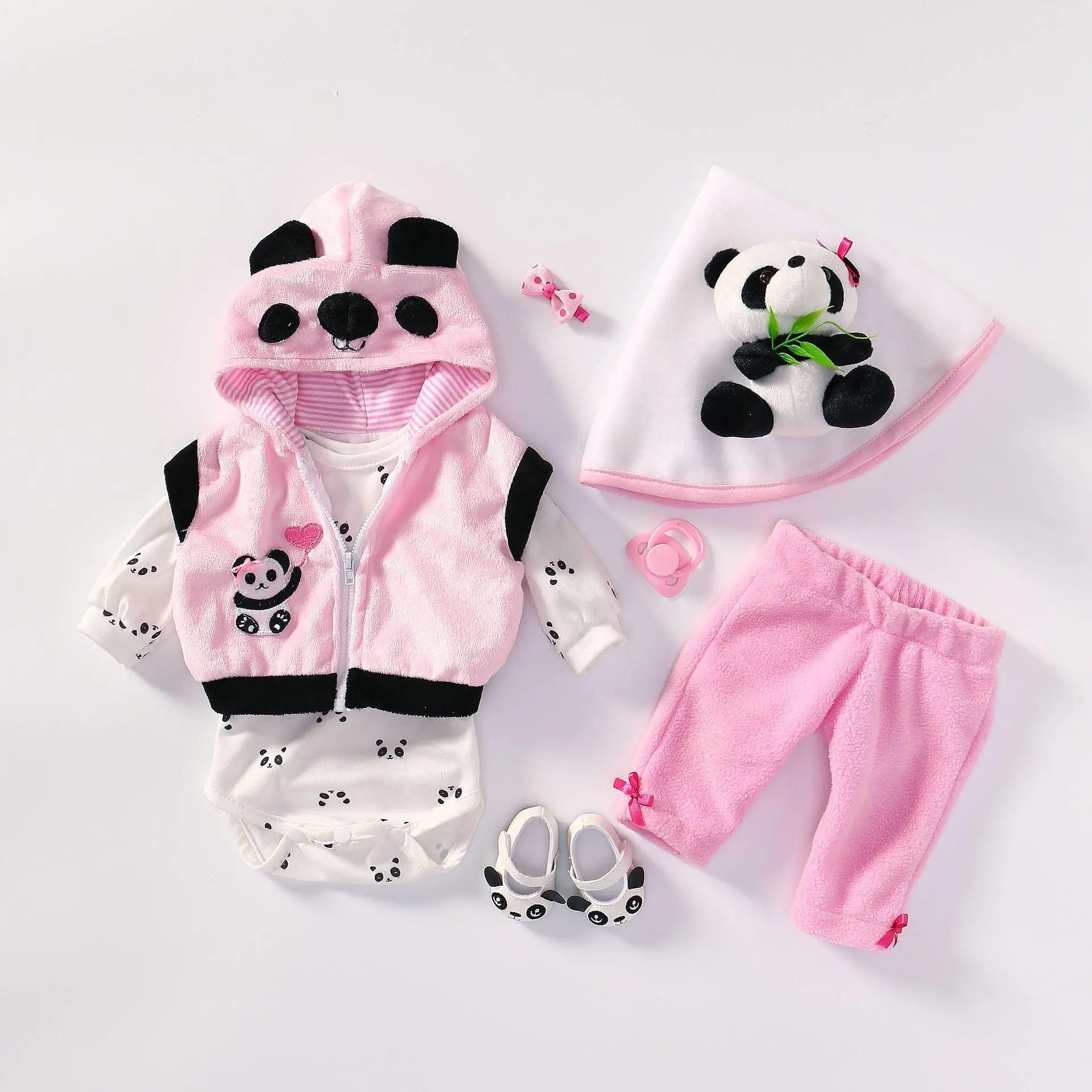 

Doll Clothes Fits 45-55cm Cute 22 Inch Doll Clothes Newborn Baby Doll Accessories 0-3 Months Baby Clothes