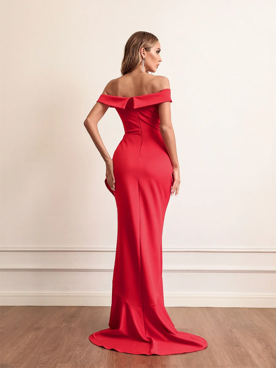 Luxury Evening Dress Long Backless Asymmetrical Mermaid Floor-Length Gown 2022 Ever Pretty of Gorgeous Prom Party Women Dress