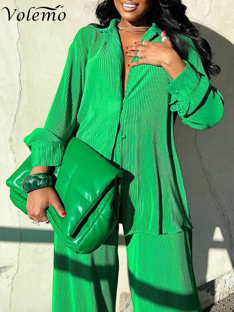 

Street Women's Set Long Sleeve Shirt Tops and Wide Leg Pants Elegant Tracksuit Two Piece Set Sweatsuit Fitness Outfits Women