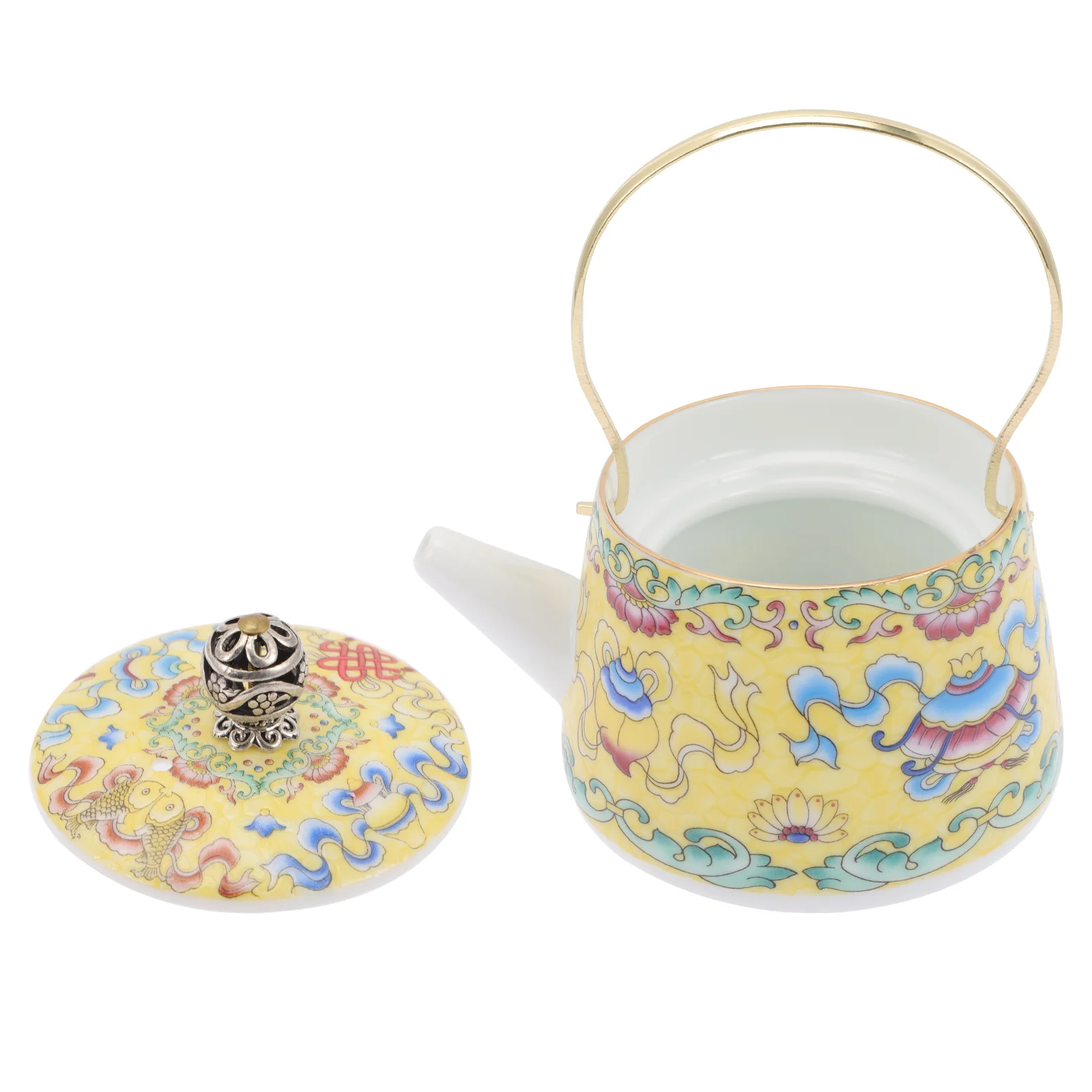 

Office Desktop Tea Pot Ceramic Retro Style Teapot Decorative Tea Maker Home Tea Ware