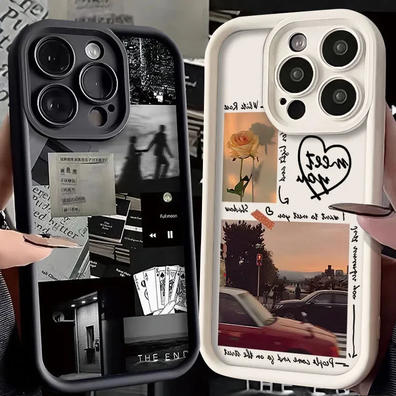 Daily Life Case For iPhone 16 15 14 13 12 11 Pro Max X XS S XR SE 2020 7 8 Plus Soft Silicone Printing Phone Silhouette