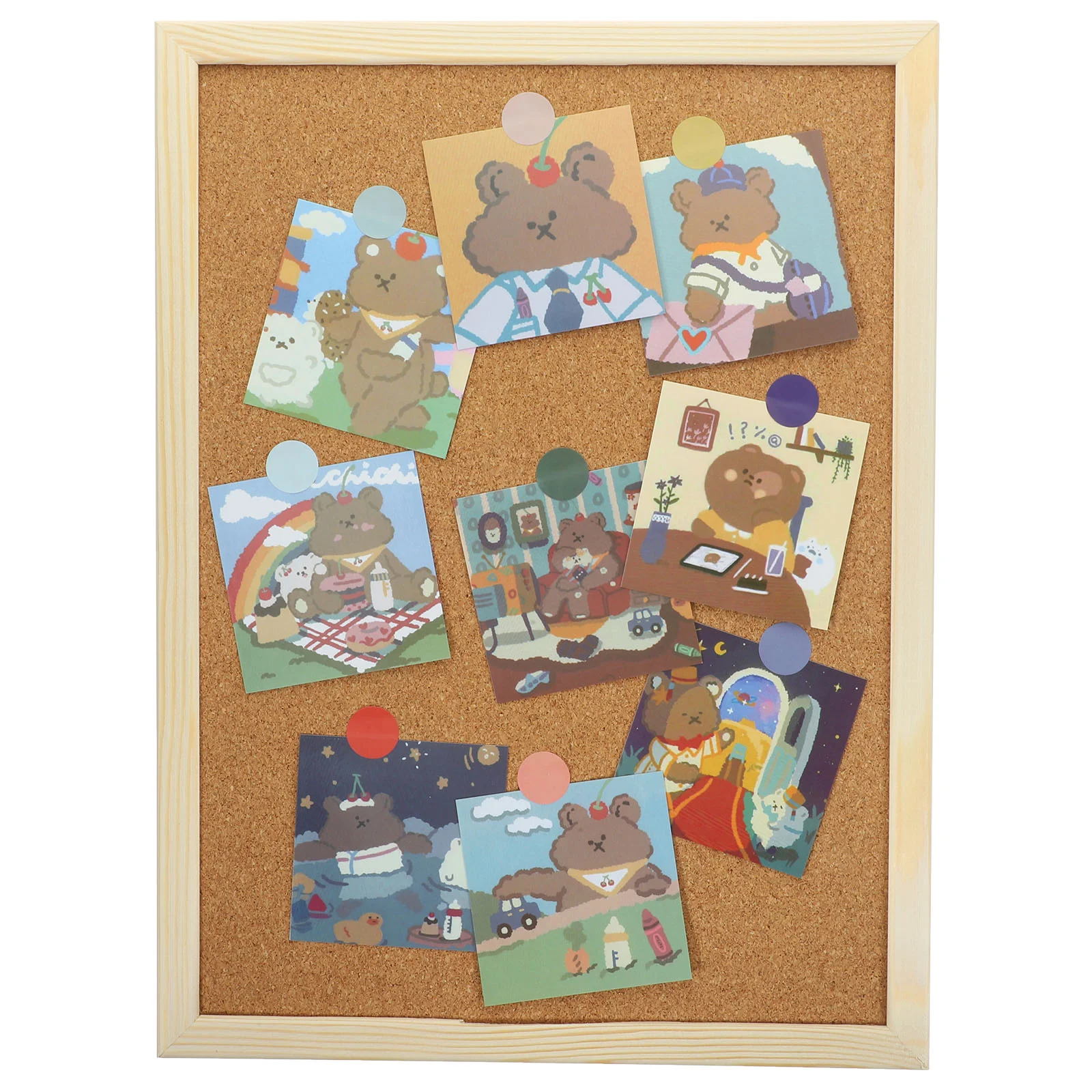 

1 Set of Office Cork Board Portable Cork Board Small Bulletin Board Office Message Board