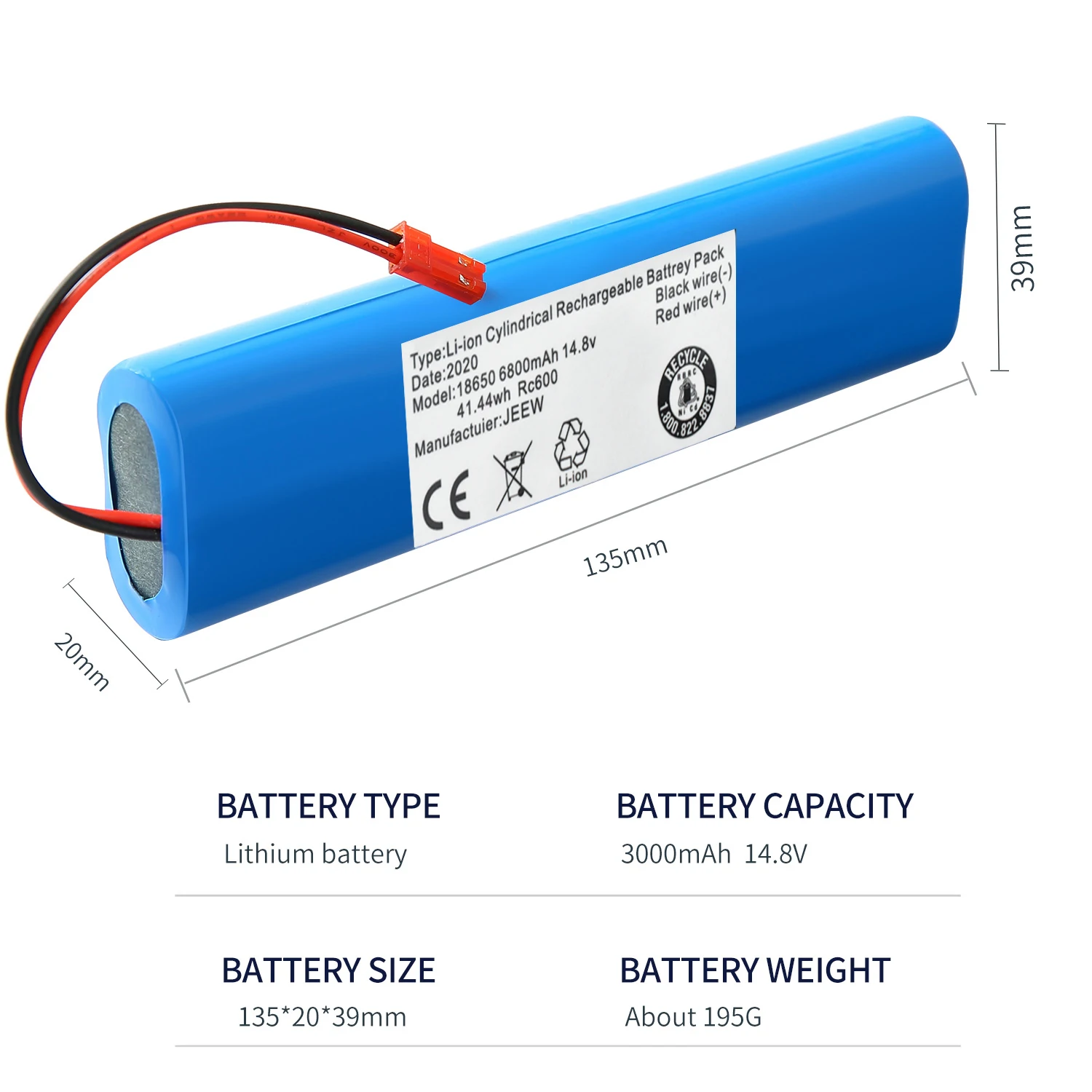 

100% New Cameron Sino 14.4v 6800mAh Batterie für ILIFE V3s Pro, V50, V5s Pro, V8s, X750, für ZACO V3, V40, V5s Pro, V5x