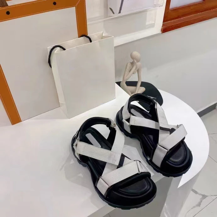 Ollymurs Summer Cross-webbed lady sandals Velcro open-toe casual sandals