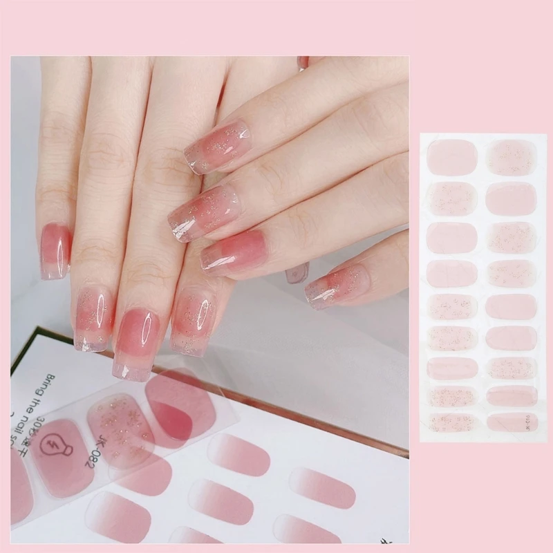 

24Pcs Nail Art Full Cover Sticker Self-adhesive Nail Wraps Fashion Nail Art Decals for Women Girl DIY Design Manicure E74C