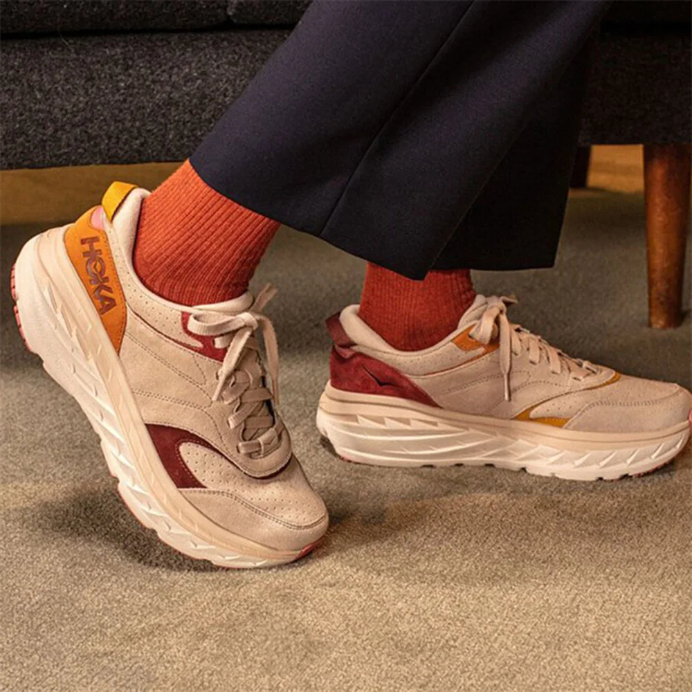 Hoka Bondi L Running Shoes Thick Bottom Heighten Women Shoes Waterproof Non-slip Hiking Sports Hiking Shoes Men Sneakers tennis