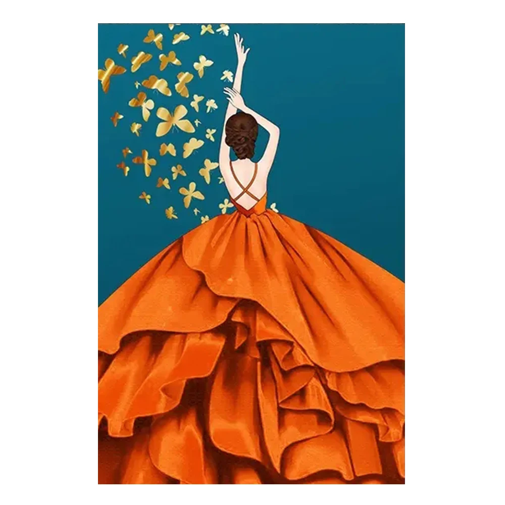 

LZAIQIZG DIY Full Diamond Art Painting Kits Dancing girl Diamond Embroidery Portrait Home Decoration 2023 Hot Sale