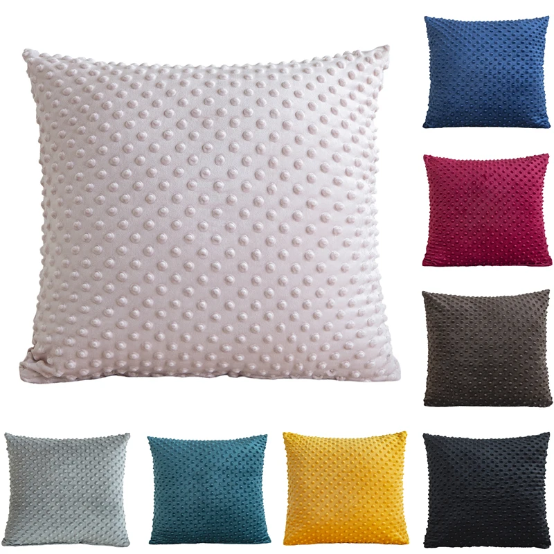 

Fashion Dot Velvet Cushion Cover 45x45cm for Livingroom Decorative Pillow Cover For Sofa Decor Pillowcase Pattern Design Pink